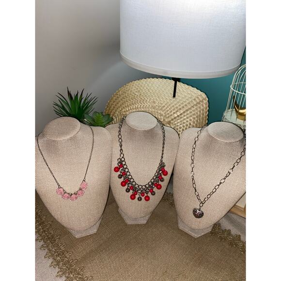 NWT 6 Pink Silver Paparazzi Necklaces with Matching Earrings Jewelry Sets Lot - Picture 2 of 8